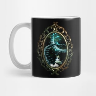 Awesome fantasy piano in a cave with dancing ballet Mug